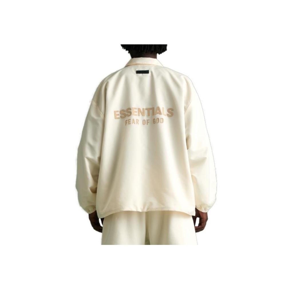 Fear of God Essentials Coaches Jacket Cloud Dancer Men Outerwear Cream 202BT232011F