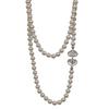 Shell Love Ring Buckle Design Shijia Pearl Necklace Temperament Is Round And Strong Light Imitation Pearl Long Sweater Chain