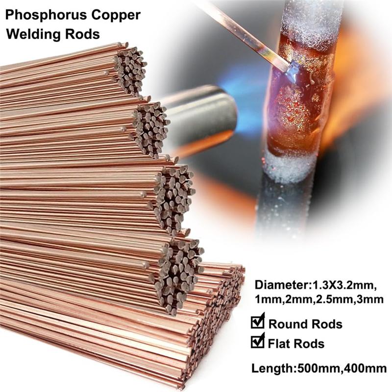 HHO-For Copper Pipe For Air Conditioner Refrigerator Brazing Rod 10 Sticks Self Fluxing Phosphor Welding Rod Pipe Oven