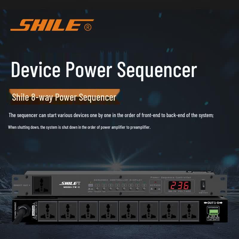 SHILE Professional 8-Channel Audio Power Sequencer Controller YW-9