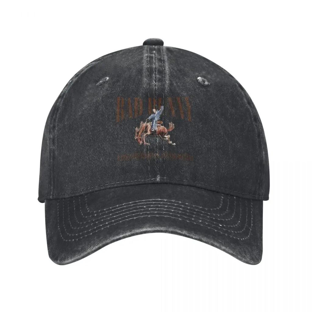 Tour Bad Bunny Nadie Sabe Baseball Caps Retro Distressed Washed Music Sun Cap Men Women Outdoor Summer Adjustable Hats Cap