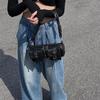 New Retro Spice Girls Underarm Bag Commuter Premium Textured Crossbody Baguette Bag Straps Shoulder Cylinder Bag Fashion