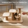 Cat Climbing Step with Toy Natural Perch Sisal Post Furniture Stable