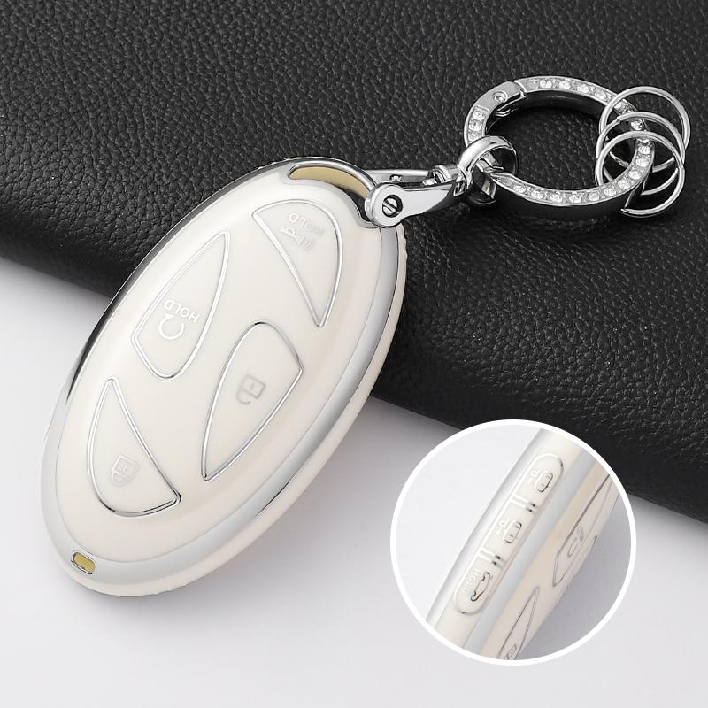 New Fashion TPU Car Key Case Cover Shell Fob For Hyundai Kona Ev Grandeur GN7 IONIQ 6 Protector Keyless Keychain Accessories