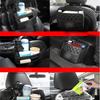 Car SUV Seat Storage Bag PU Leather Multifunction Hanging Storage Pocket Black