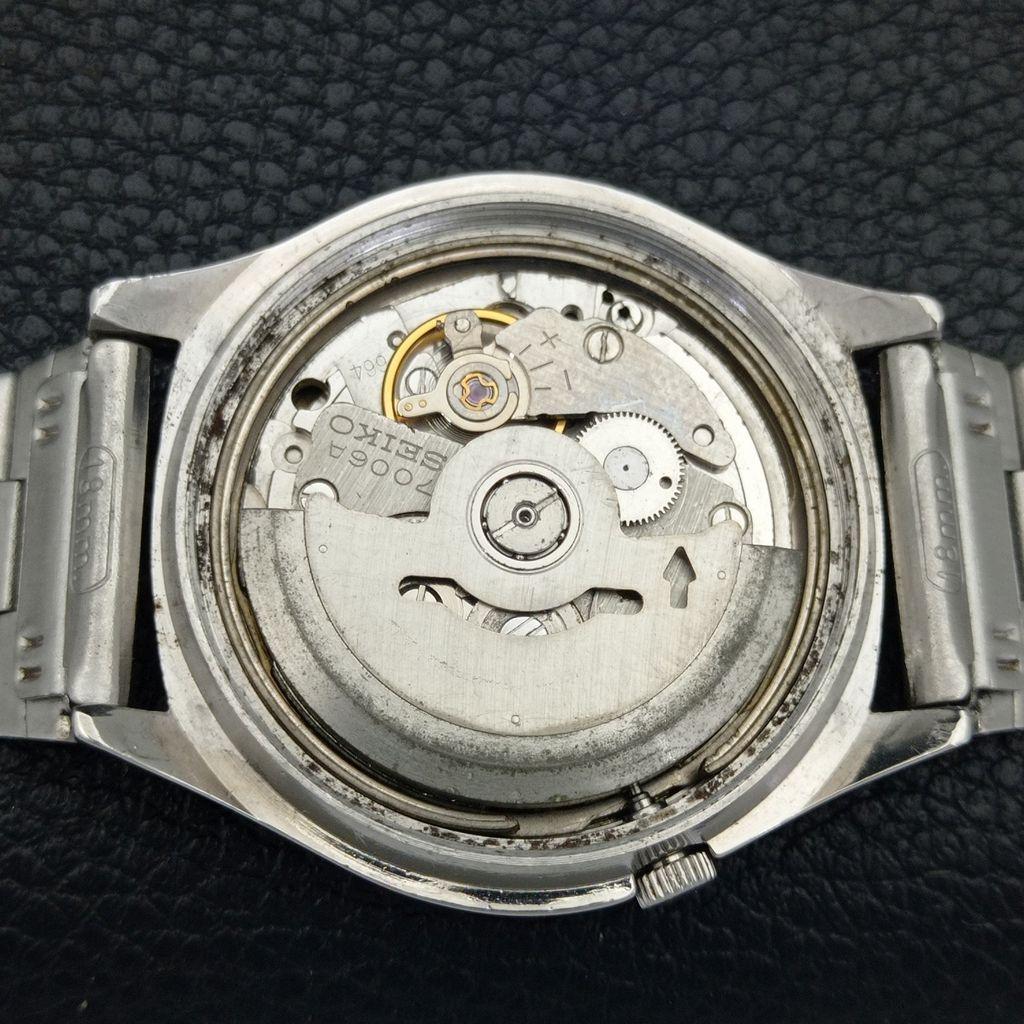 GENUINE VINTAGE SEIKO 5 JAPAN 7006A AUTOMATIC MENS BLUE DIAL WATCH a702409-5 R124-a702409