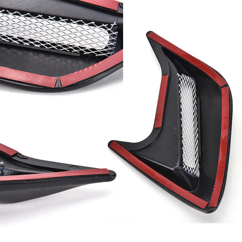 2 Pcs Car Simulation Side Vents Decorative Air Flow Intake Hood Vents