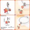Copper Fashion Squirrel Squirrel Maple Leaf Charms Beads For 3Mm Bracelet Diy Fine Jewelry Gift Making