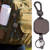 Retractable Key Ring Carabiner Extender With Chain Retractable Badge Clip For Camping Daily Commute Hiking Outdoor Travel