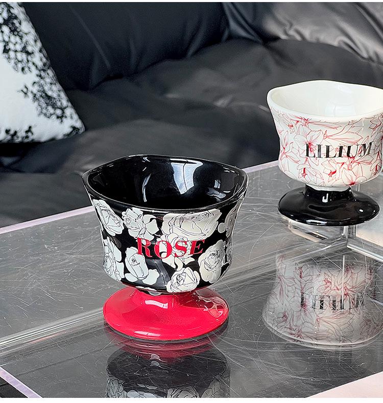 Creative Flower-Shaped Ceramic Coffee Cup for Home and Commercial Use - Ideal for Italian Coffee and Latte Art.