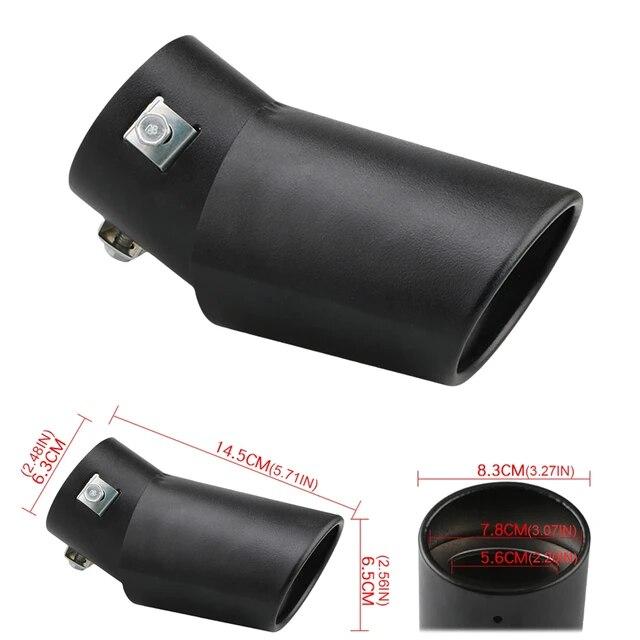 Vârf universal de eșapament pentru mașină, rotund, din aliaj de aluminiu, tobe de eșapament, garnitură spate, duză pentru țeavă de eșapament auto, admisie țeavă de amortizor 63 mm