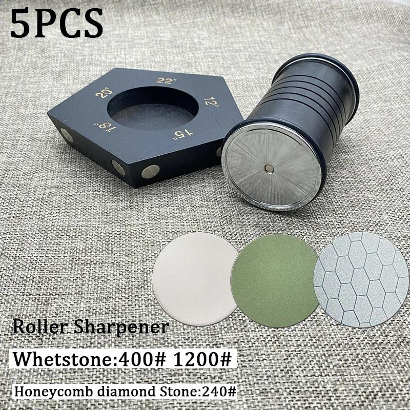 Upgraded Version Roller Fixed Angle Sharpener 12° 15° 18° 20° 22° Quick Safe Sharpening Diamond Agate Stone Whetstone Polishing
