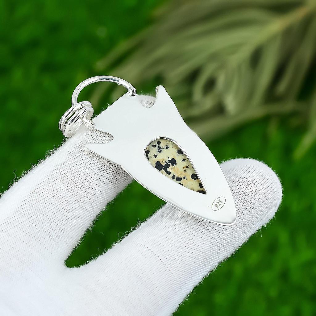 Mothers day Sale 925 Sterling Silver Natural Dalmatian Jasper Wedding Pendant