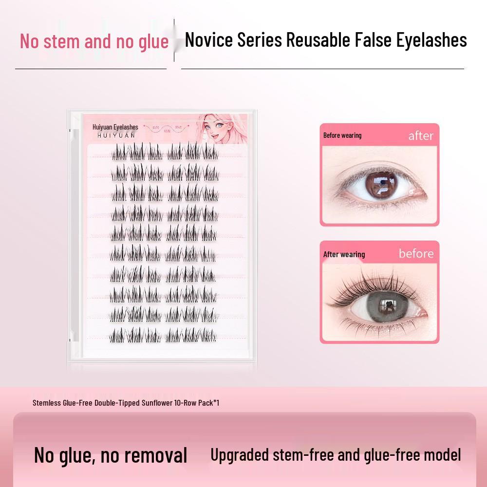Huiyuan Fox Style Self-Adhesive Stemless Sunflower and Little Fire Lower Eyelashes