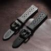 Vintage Handmade Watch Strap 18mm 19mm 20mm 21mm 22mm 24mm Racing Leather Strap Gray Black Brown Breathable Porous Watchbands