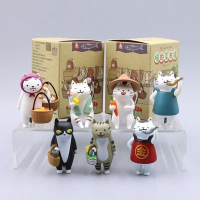 Ms Cat Blind Box Figure Toys Kittens Dolls Meow Market Blind Bag Decoration Kids Christmas Gift