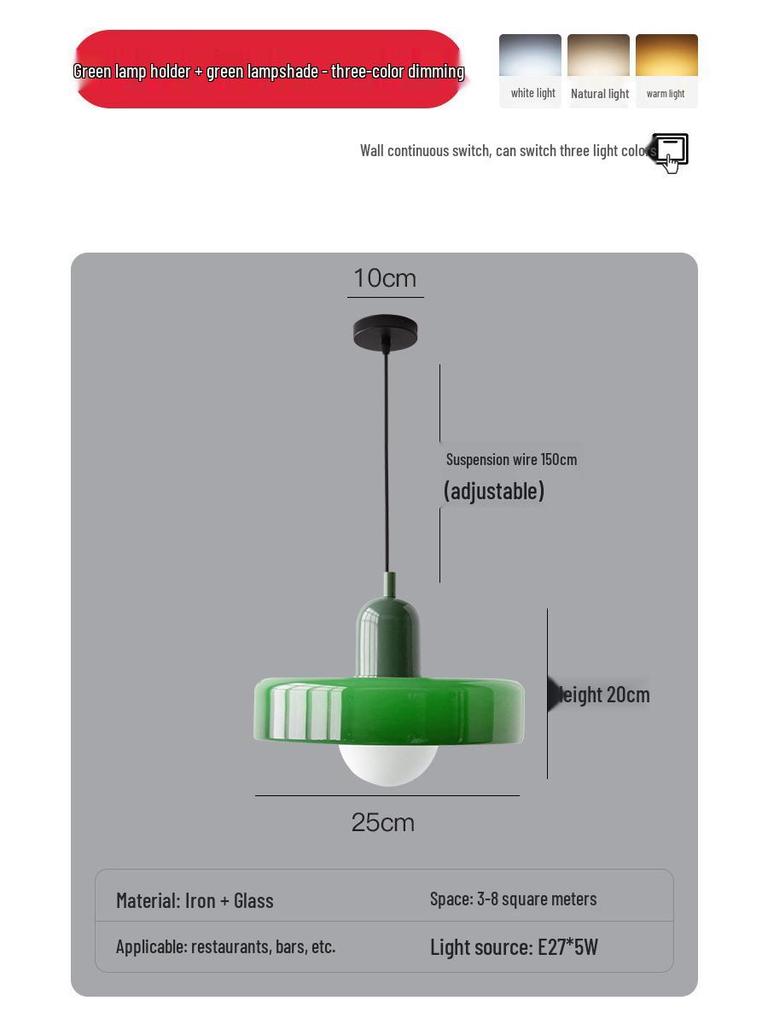 Northern Minimalist Cream Glass Pendant Light for Dining, Bedside, or Bar