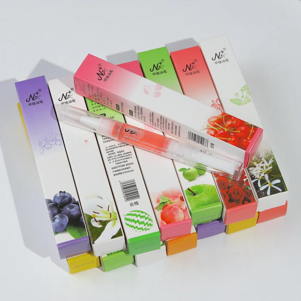 Nail Cuticle Oil Pen Fruit Flavor Cuticle Revitalizer Treatment Manicure Soften Pen Nail Care Kit Manicure Art Nourishment Oil