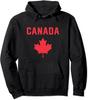 I Love Canada Minimalist Canadian Flag Holiday Gift Unisex Hooded Sweatshirt