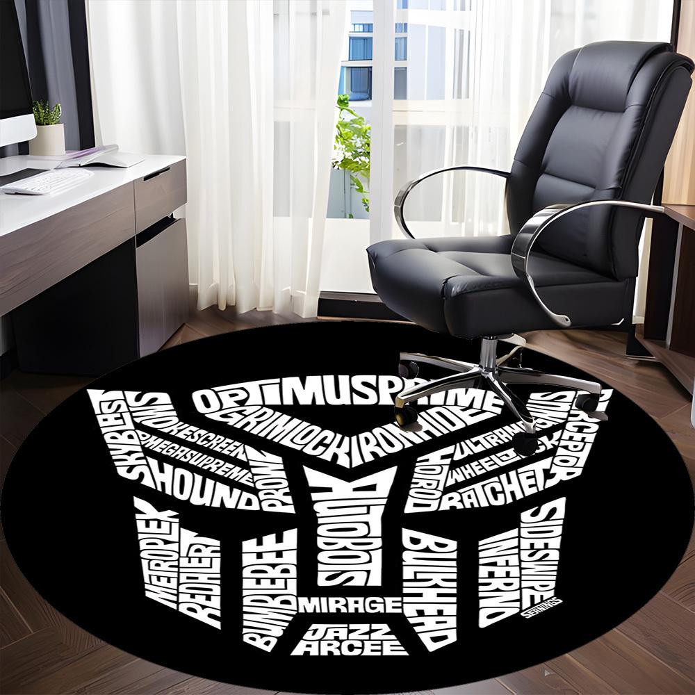 1pc Transformers Autobots Office Round Area Rug, Indoor Mat Suitable For Office,Bedroom Living Room Home Decor, Room Deco a0926128