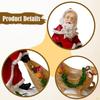 Santa Claus Figurine Sculpture Decorative Collectible Adornment Statue Ornament for Shop Entrance