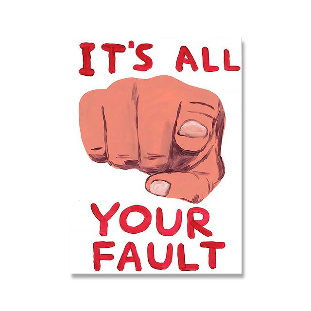 

Вся твоя вина Дэвид Шригли абстрактное искусство плакат современный настенный художественный принт современная картина на холсте скандинавское украшение для дома 21cm×30cm NoFrame