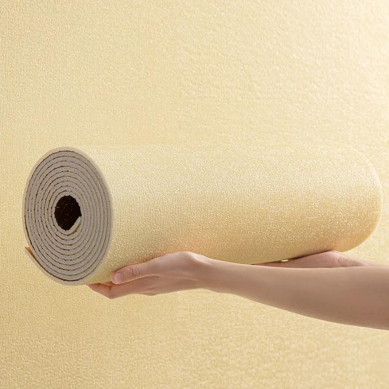 

1Roll 5mm Thicken Sxp Linen Wall Stickers Self-Adhesive Wallpaper Self-Adhesive Roll Material Wall Paper Stickers 50X300cm/500cm (as the picture,50x300Cm)
