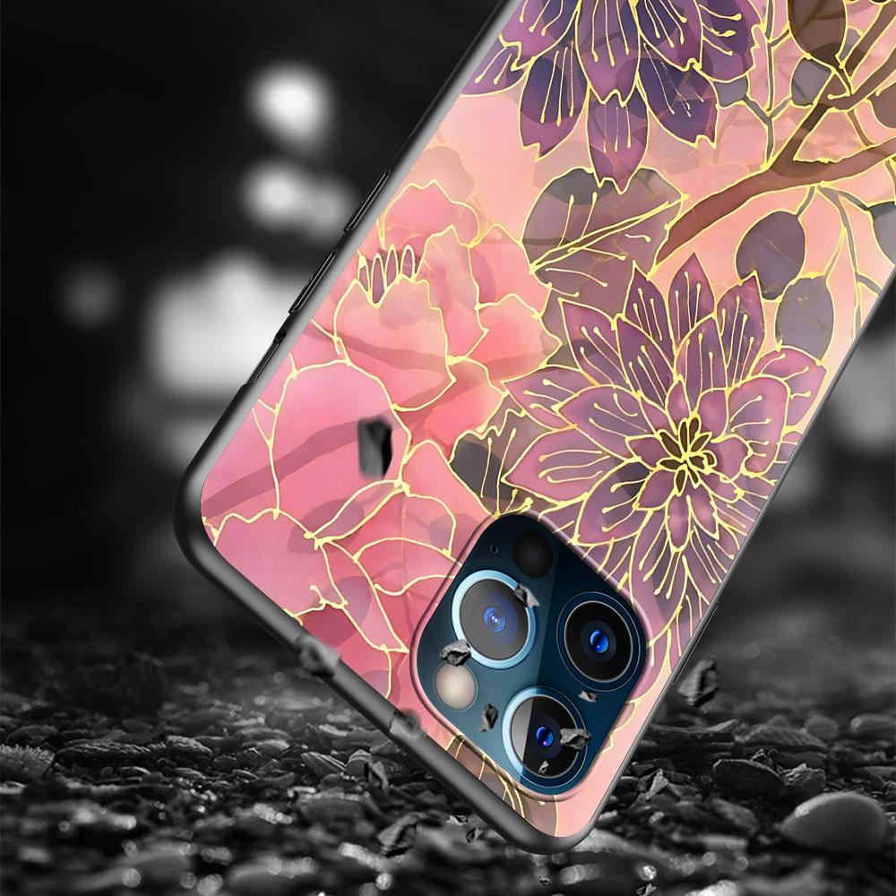 Rose Liebesherz Gold Hülle für Apple iPhone 13 14 Plus 11 12 Mini 15 Pro Max 7 8 SE 2020 X XS XR Silikon Weiche Handyhülle