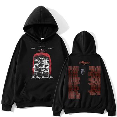 Lady Gaga Mayhem Ball Tour Graphic Hoodies Men Women Vintage Hip Hop Sweatshirt Loose Fleece Gothic Sportwear Streetwear Gifts
