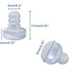 100Pcs Stem Bumper Glides, Glass Top Table Bumpers with Stem for Cabinet Doors Patio Furniture, for 3/16 Inch Holes