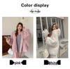 Evropský a americký zimní plyšový kabát s kapucí pro ženy - plus size, volný střih, design s nadýmanou kožešinou.