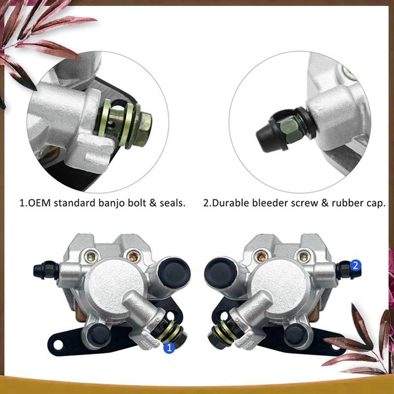 AB59-Front Left Right Brake Calipers For Banshee Big Bear Grizzly Kodiak Raptor 3GD-2580T-01-00 3GD-2580U-01-00 Parts