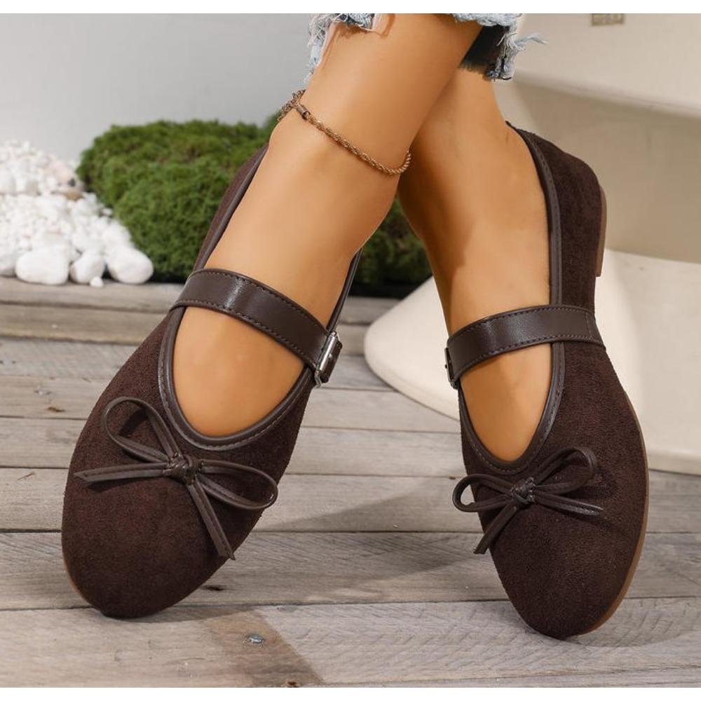 Large Size Flat Bottom Single Shoes for Women Butterfly Knot French Style Evening Mary Janes Casual Footwear Summer Season