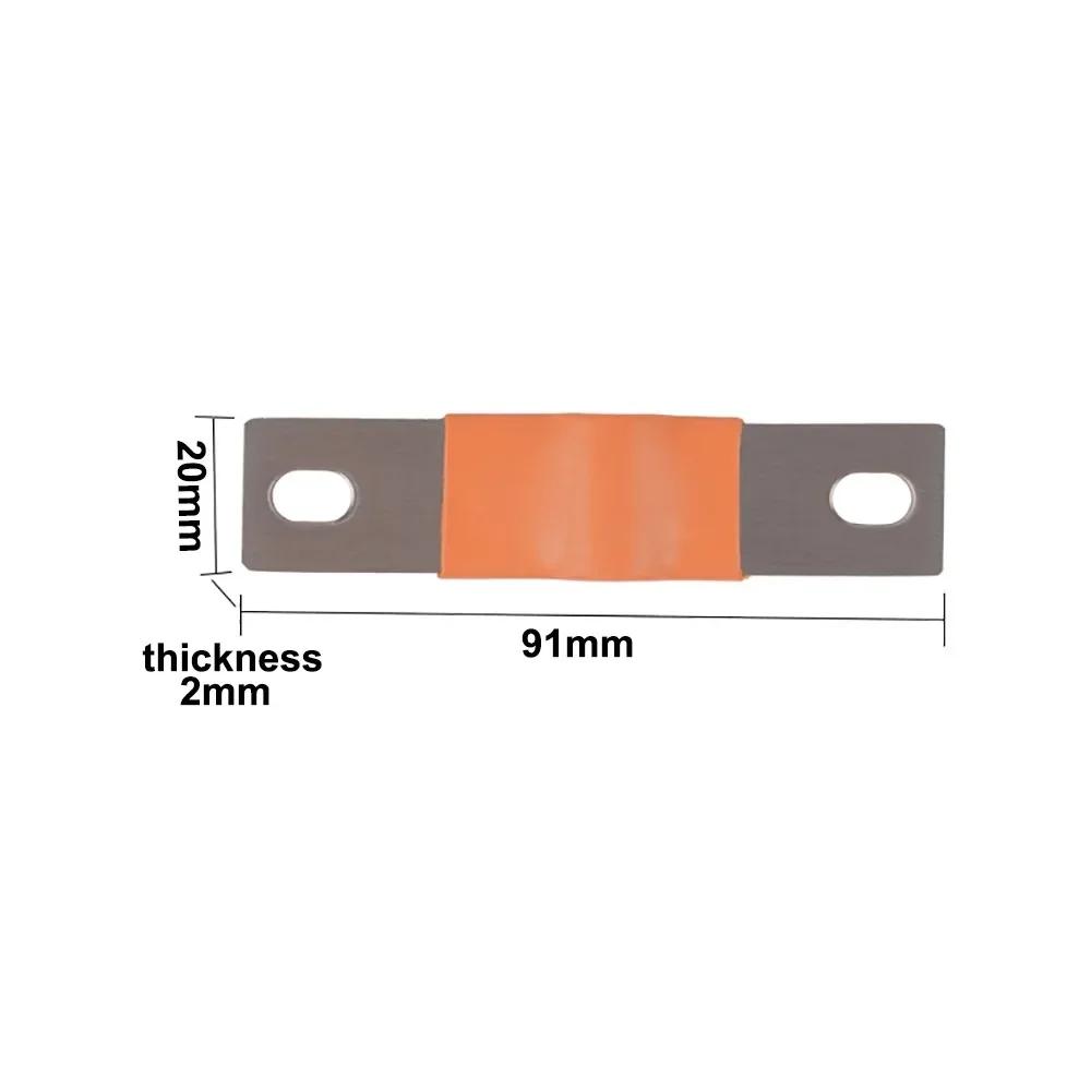 New Hole to Hole 56mm 280Ah Battery Cells Connector 2mm M6 Posts Straps Copper Connecter Flexible Busbar