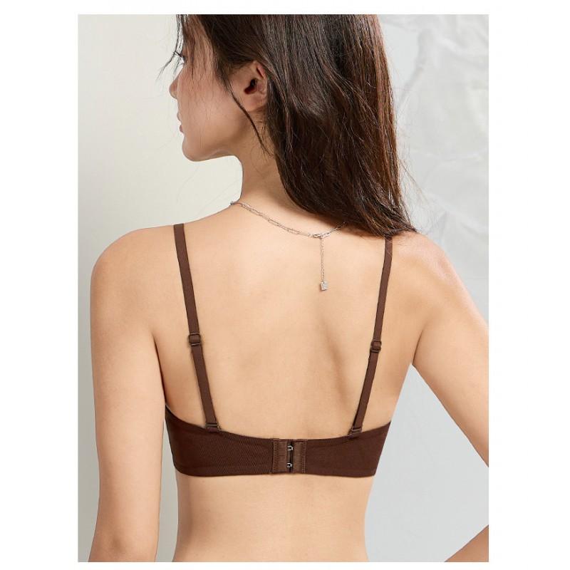 Womens Thin Push Up Bra Small Chest Seamless Non Padded Wirefree Comfortable Underwear