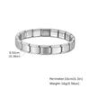 Trendy 18K Gold Plated Italian Charm Bracelet for Women, 9mm Stainless Steel Modular Link Chain, Waterproof Tarnish Free
