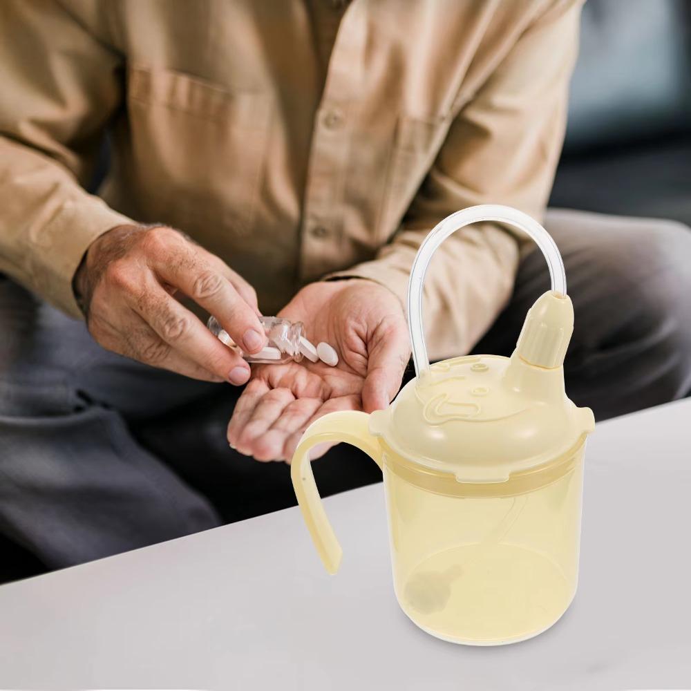 300ml Elderly Drinking Cups Spill Proof Patients Feeding Cup Adult Sippy Cup for Disabled