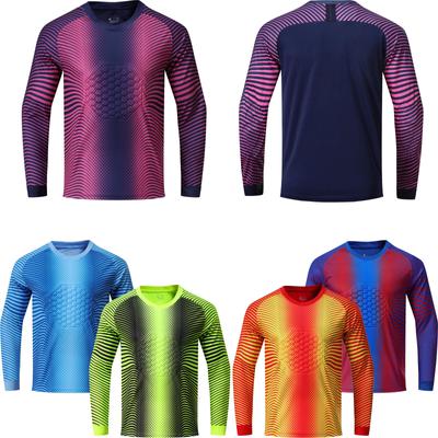 Boys Football Goalkeeper Shirt Soccer Goalie Jersey T-Shirt Long Sleeve Sports Gym Workout Top Activewear
