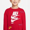 Nike Sweatshirt mit Buchstabenaufdruck Rundhalsausschnitt Pullover Kinder Oberteile Rot DV4364--657