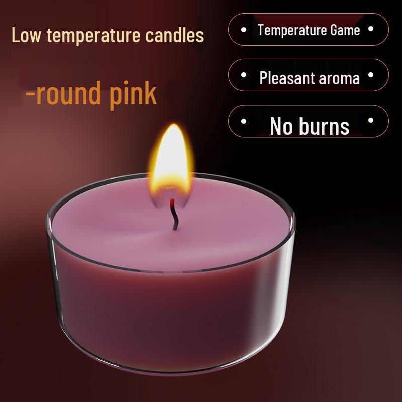 Rose-Scented Long-Lasting Romantic Candles for Low-Temperature Aromatherapy and Sensual Foreplay