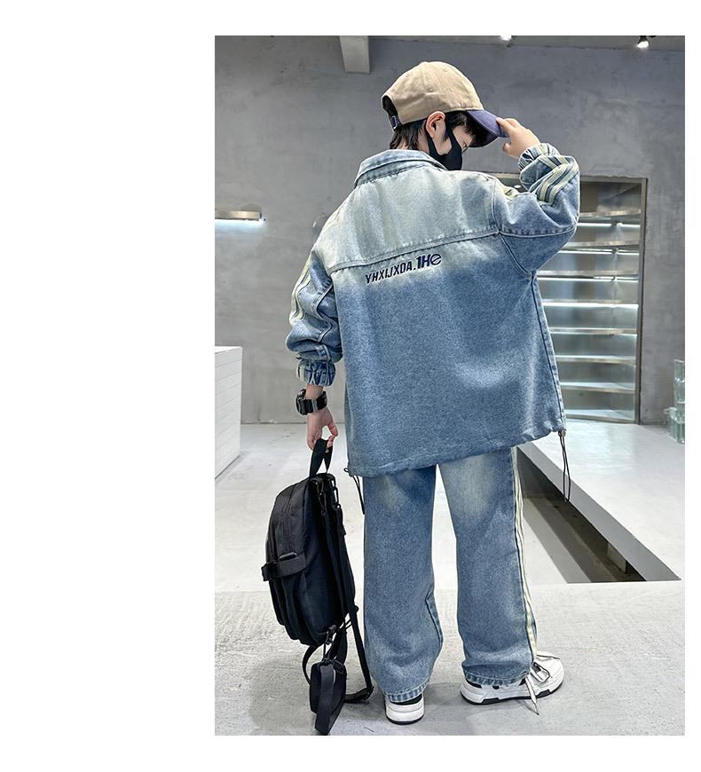 Μοντέρνο Δίκορ Σετ Τζιν για Αγόρια 2025 - Κομψό Ρούχο Άνοιξης/Φθινοπώρου για Μεγάλα Αγόρια