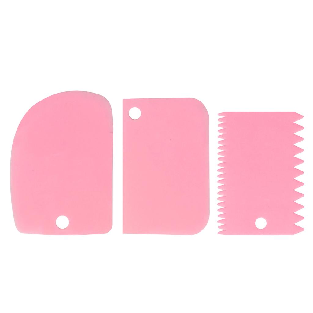 3PCS/Lot Cream Scraper Smoother DIY Cake Decorating Fondant Pastry Cutters Molds Kitchen Scrapers Baking Spatulas Tools