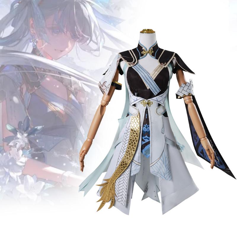 Game Wuthering Waves Jinhsi Cosplay Costume Halloween Party Outfits Performance