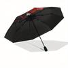 Flaming Cross: Fiery Design for Your Spare Tire CoverUmbrella, Portable 3-Fold Compact Umbrella for Men & Women Gift