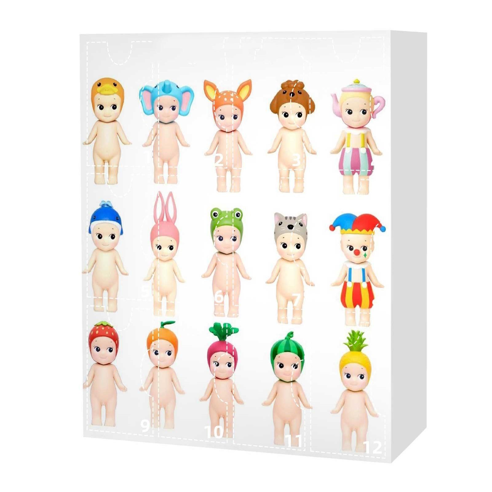 

12-дневный Адвент-календарь со случайными фиксированными фигурами Календарь Адвента на 12 шт. One Size белый