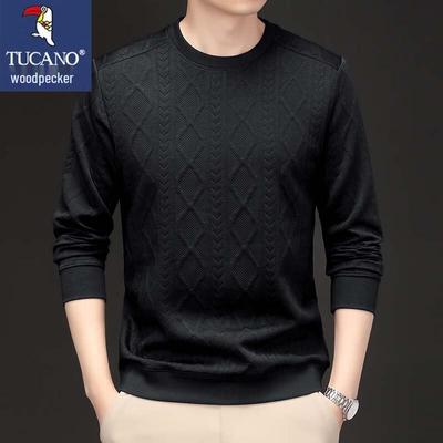 Pánská mikina s kulatým výstřihem, business casual, s dlouhým rukávem