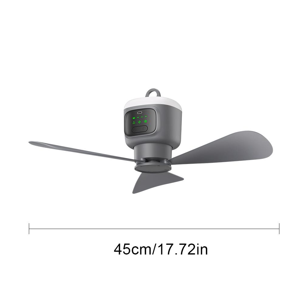 3-in-1 Ceiling Fan LED Lighting Fan USB Rechargeable Tent Hanging Fan Remote Control Low Noise Bedroom Household Appliances
