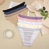 4Pcs/Set Sexy Women Ice Silk Low-waist Panties Female Traceless Briefs Ladies Comfortable Lingerie G-String Underpants