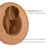 Fashion Wide Brim Jazz Hat with Belt Buckle Adjustable Felt Fedora Hats Comfortable Breathable Cowboy Cap Unisex