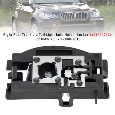 Right Rear Trunk Lid Tail Light Bulb Holder Socket 63217262576 For BMW X5 E70 2008-2013